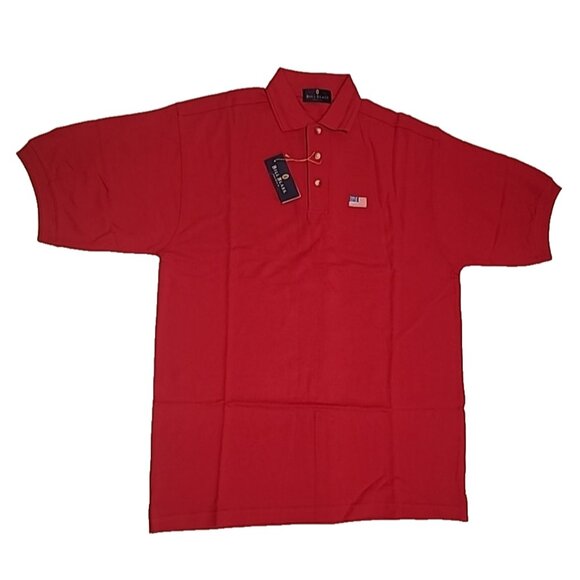 new vintage BILL BLASS PREMIUM size L Mens Polo Shirt Team USA Red American Flag - Picture 2 of 11